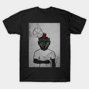 Timeless Elegance - Dark-Themed Male NFT with Basic Eyes and Gray Item T-Shirt